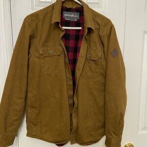 Eddie Bauer flannel-lined barn jacket shirt